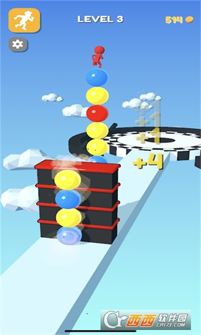 踩球快跑小游戲(stack rider)v1.42