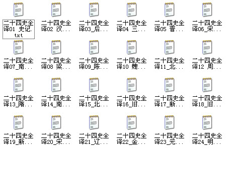 二十四史全譯txt完整版